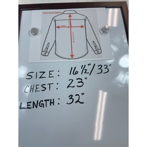 Charles Tyrwhitt Long Sleeve Solid Blue Non-Iron Slim Fit Size 16 ½"/33" - Picture 10 of 11